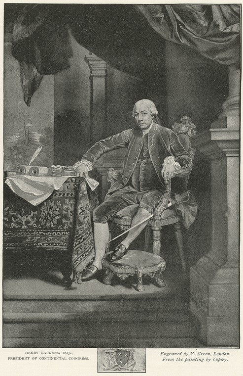 Henry Laurens, Esq., President of Continental Congress