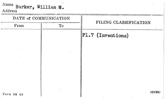 Barker, William M.