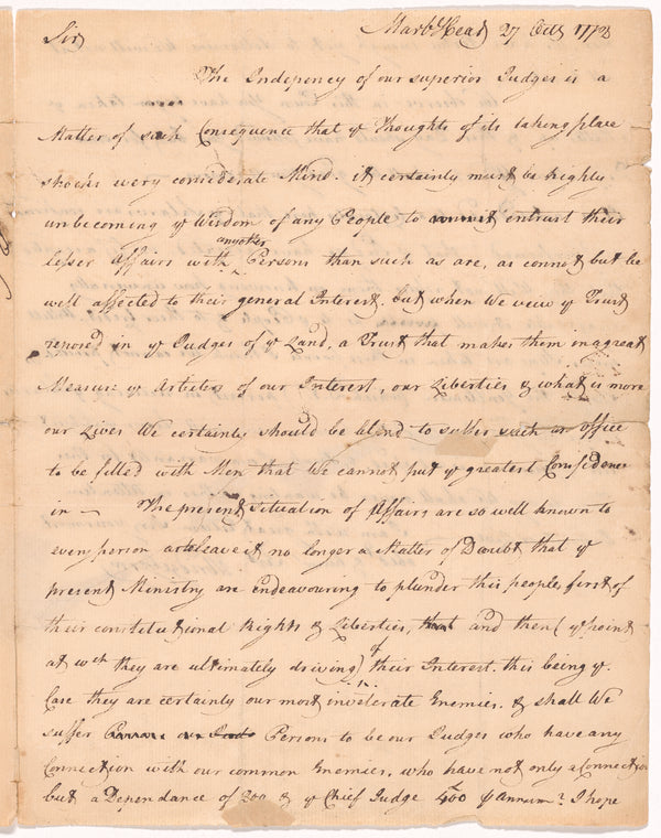 Letter from Elbridge Gerry