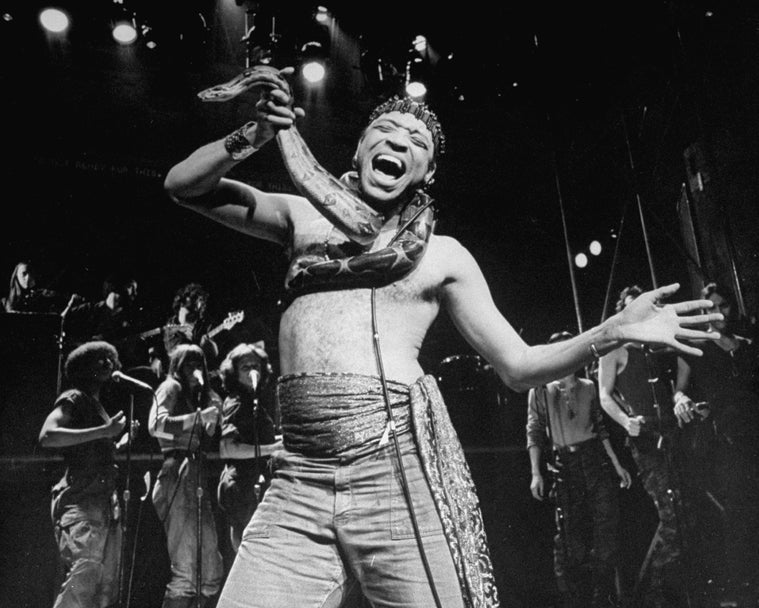 A scene from the NY Shakespeare Festival production of the musical "Dispatches.".