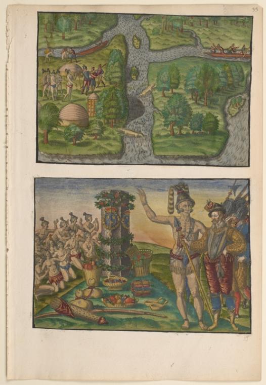 The Natives worship the column erected by the commander