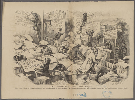 Caricatures depicting Whitelaw Reid