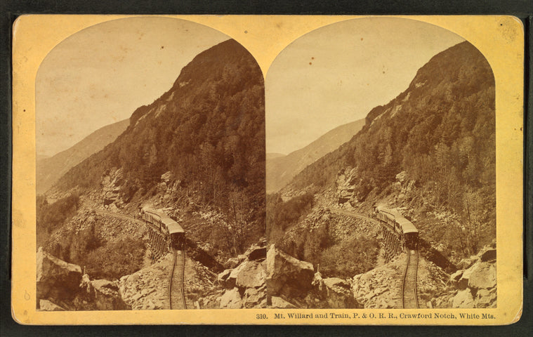 Mt. Willard and Train, P. & O.R.R., Crawford Notch, N.H.