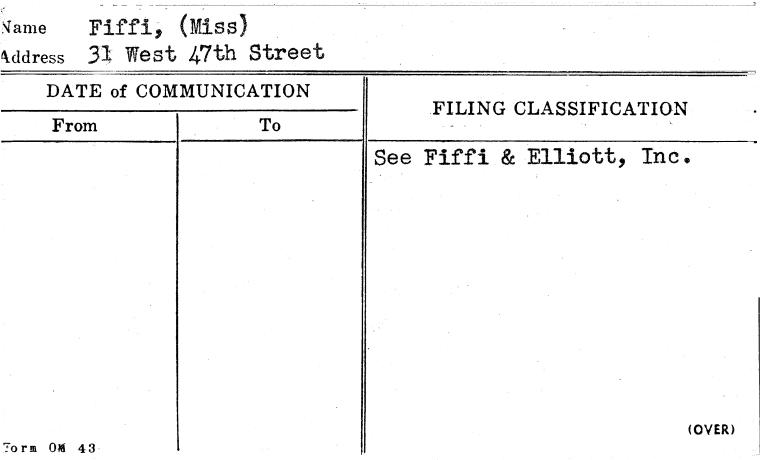 Fiffi, (Miss)