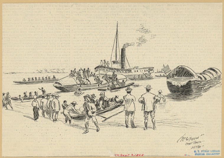 1st Colo. Volunteers landing on beach near Camp Tambo