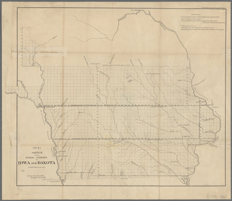 Sketch of the public surveys in Iowa and Dakota