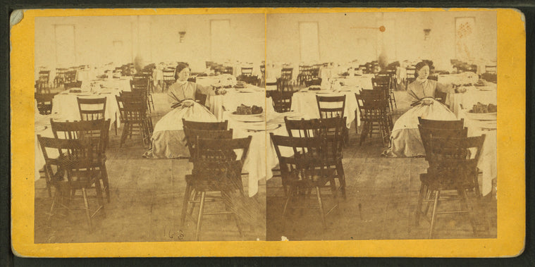 Interior view - Dining room of the Orphan's Home, Davenport, Iowa.