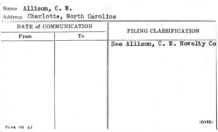 Allison, C.W.