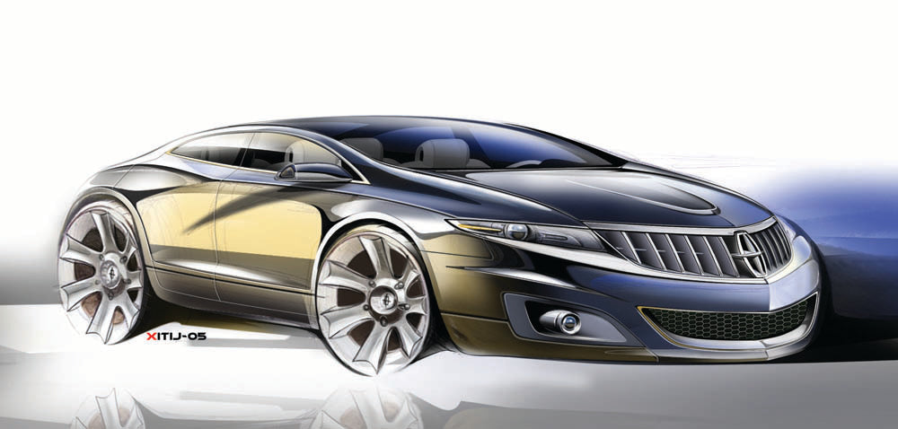 2006 Lincoln MKS concept car rendering  0401-0597