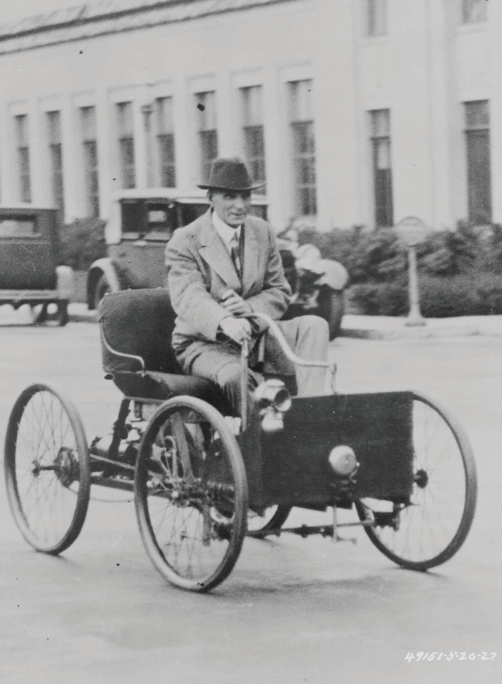 1927 Henry Ford driving 1896 Quadricycle  0401-0702