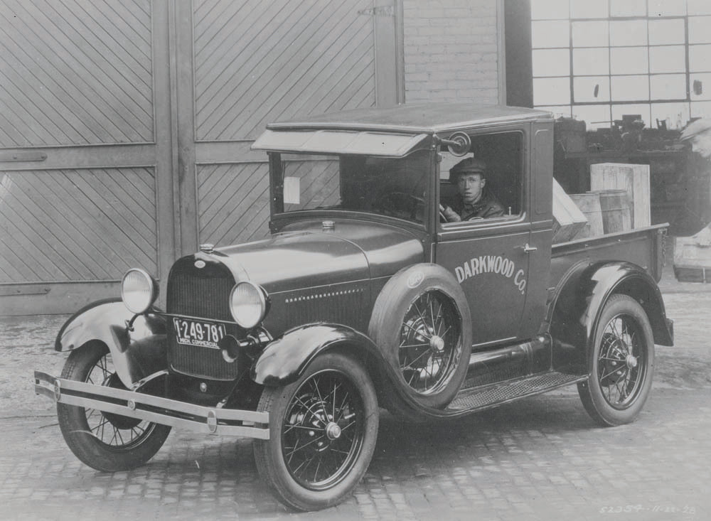 1929 Ford Model A closed cab pickup truck  0401-0711