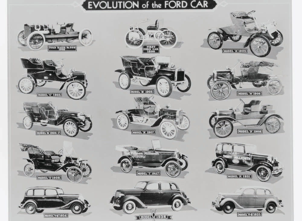1936 Ford poster Evolution of the Ford Car  0401-0825