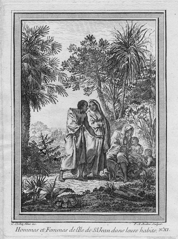 Hommes et Femmes del'Ile de St. Jean dans leurs habits