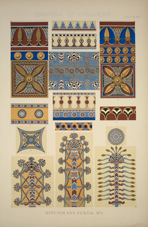 Nineveh and Persia, no. 1: Painted Ornaments from Nineveh.