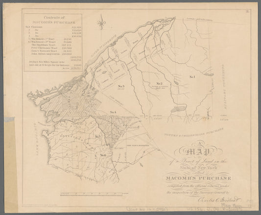 A map of a tract of land in the State of New York called Macomb's Purchase: compiled from the official returns under the inspection of the Surveyor General