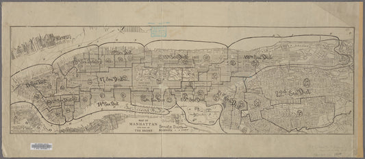 Map of Manhattan and part of the Bronx