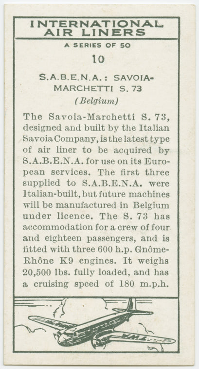 S.A.B.E.N.A.: Savoia-Marchetti S. 73.