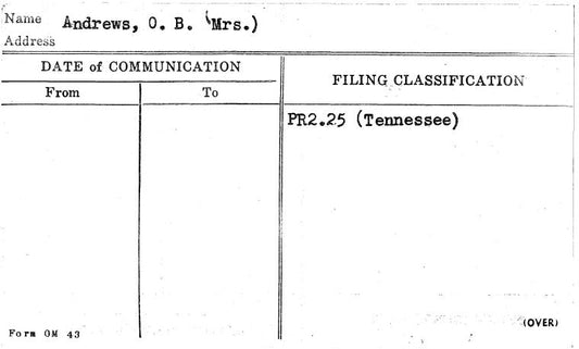 Andrews, O.B. (Mrs.)