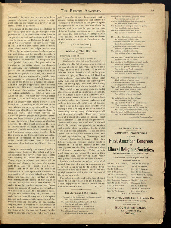 The Reform advocate