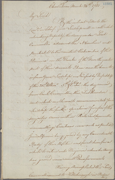 Letter to Lord George Germain [London]