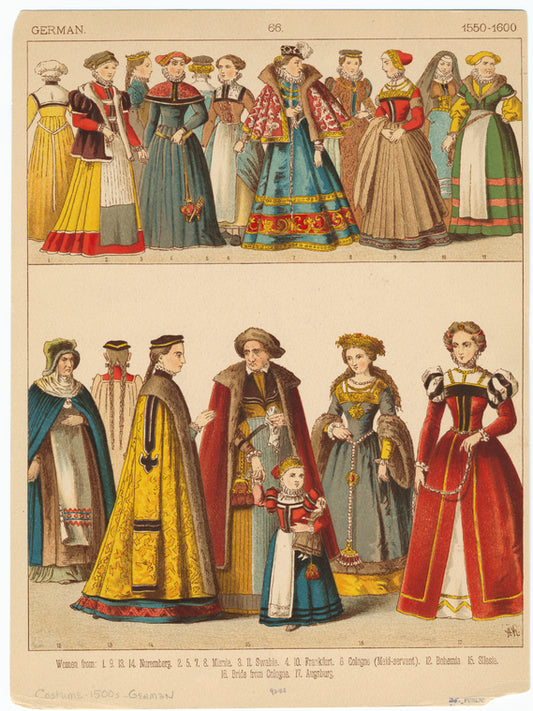 Women from various parts of Germany, 16th century