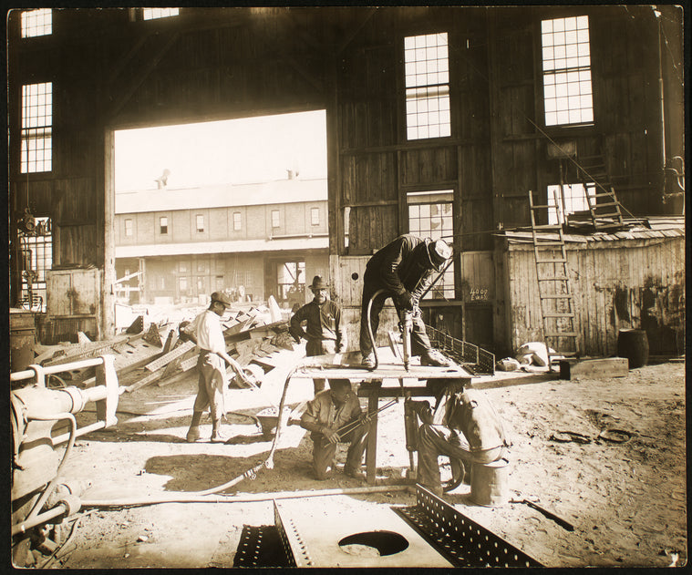 A Bull-Gang of riveters