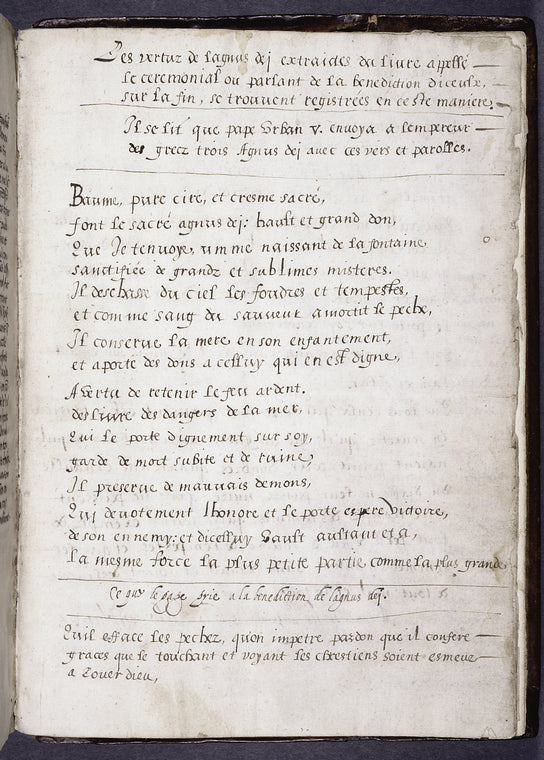 Opening of notes in later hand