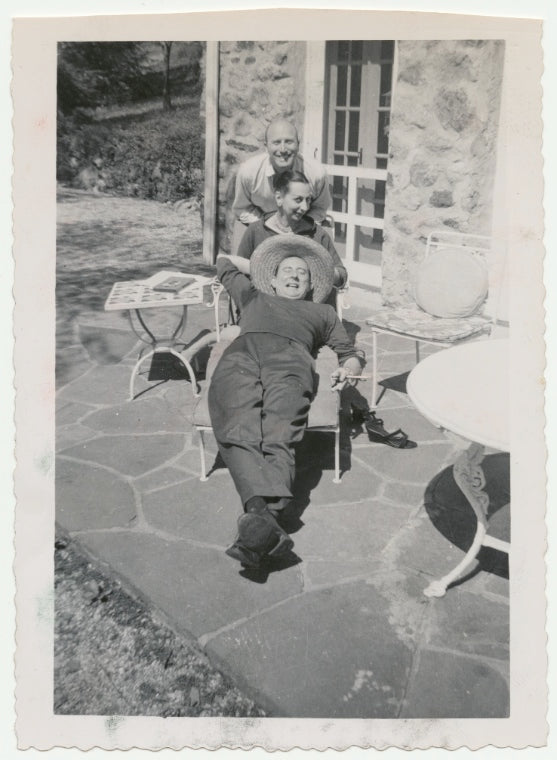 Richard Barr, Paula Lawrence and Charles Bowden at Lawrence and Bowden's home