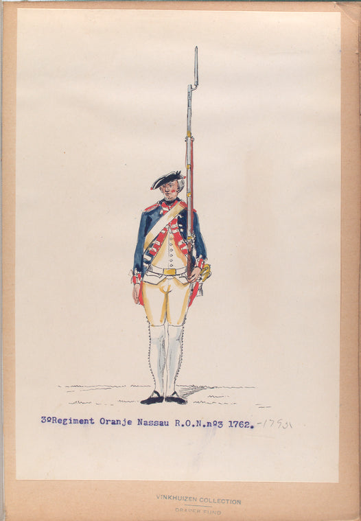 3-o Regiment Oranje Nassau  R.O.N. no.3. 1760-1795