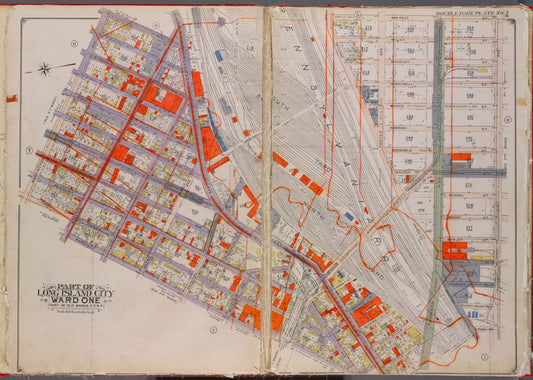 Queens, V. 2, Double Page Plate No. 3; Part of Long Island City, Ward 1; [Map bounded by Van Pelt St., Nelson Ave., Prospect St., Washington Ave.]