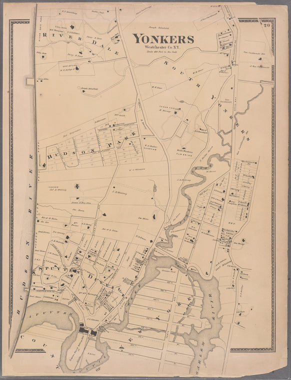 Plate 20: Yonkers, Westchester Co. N.Y. (Spuyten Duvil.)