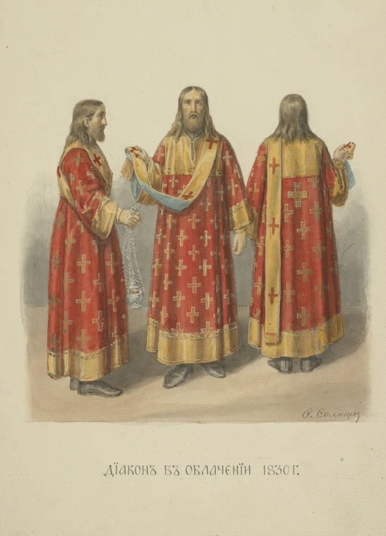 Diakon v oblachenii. 1830.