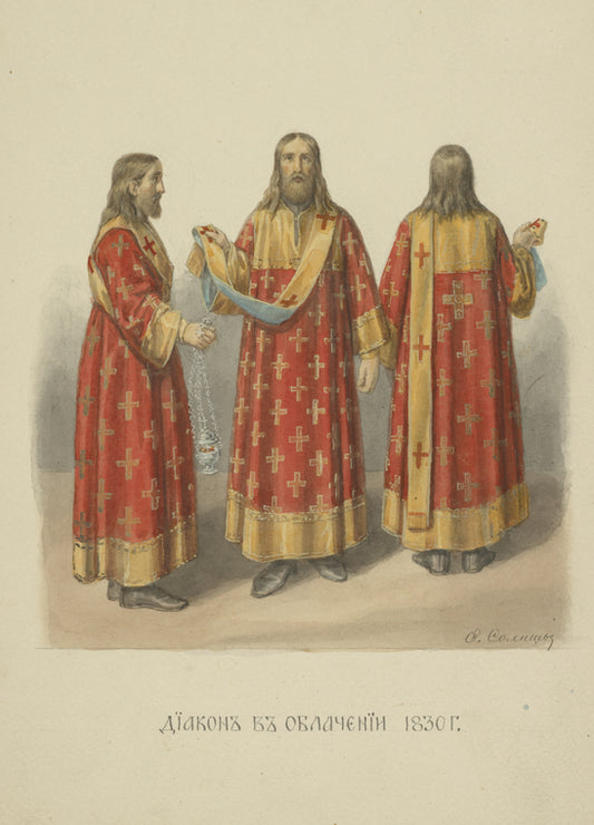 Diakon v oblachenii. 1830.