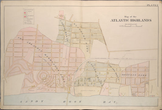 Monmouth County, Double Page Plate No. 2 [Map Bounded by Public Highway, Leonardville Ave., Sandy Hook Bay, Sears Landing Rd.]