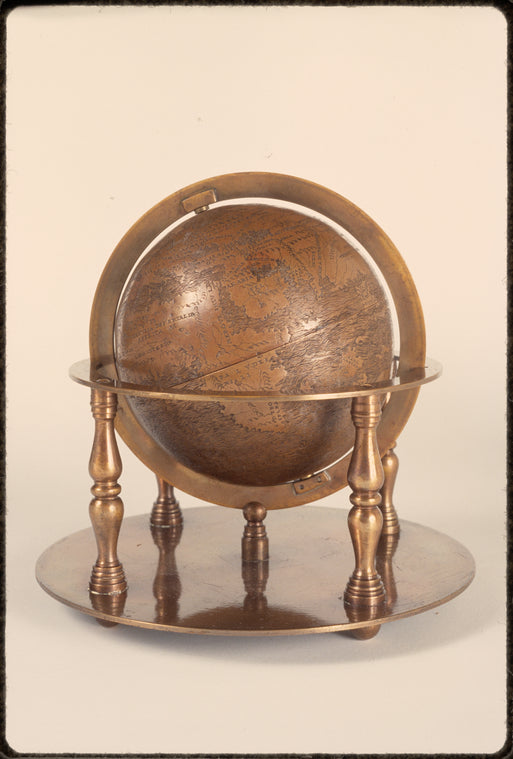 Full view of globe with stand in color