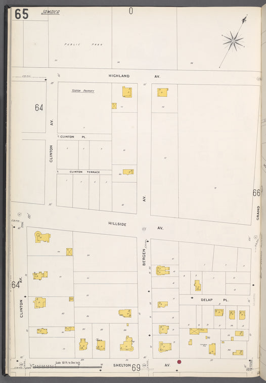 Queens V. 4, Plate No. 65 [Map bounded by Highland Ave., Grand, Shelton Ave., Clinton Ave.]