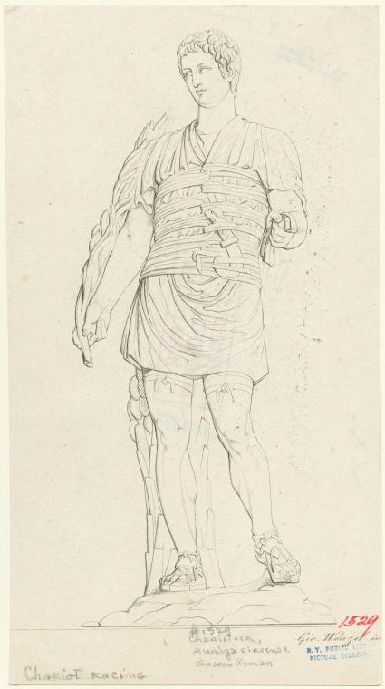 Charioteer Scorpus holding the palm of victory