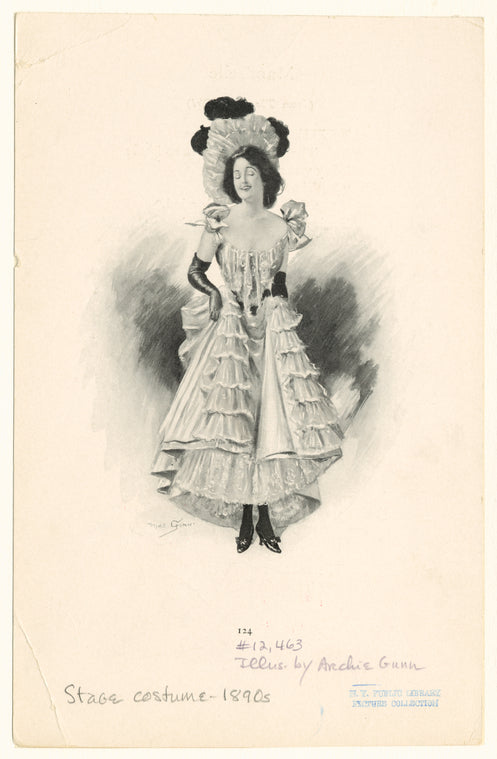 Actress wearing a stage costume