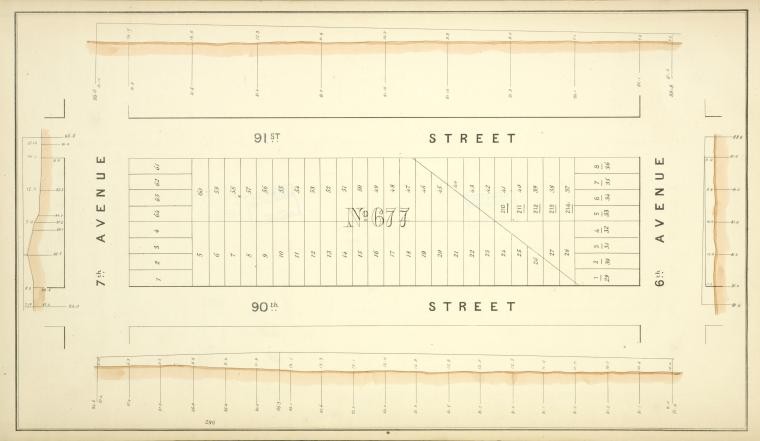 Block No. 677 Map bounded by 91st Street, 6th Avenue, 90th Street, 7th Avenue