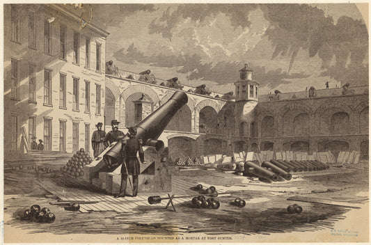 A 10-inch Columbiad mounted as a mortar at Fort Sumter