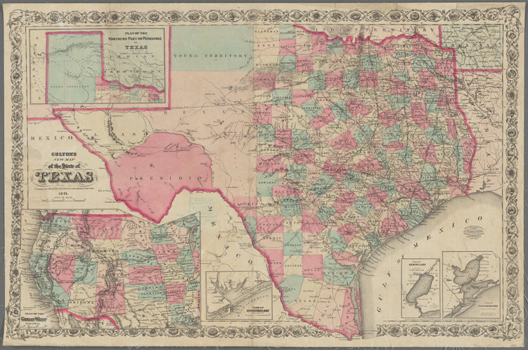 Colton's new map of the state of Texas