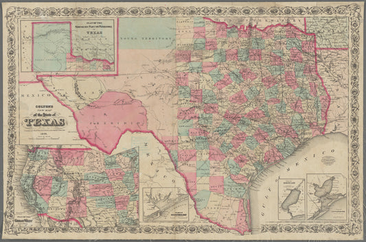 Colton's new map of the state of Texas