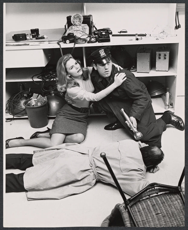 Lee Remick and William Jordan in the stage production Wait Until Dark