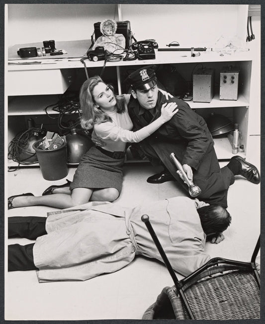 Lee Remick and William Jordan in the stage production Wait Until Dark