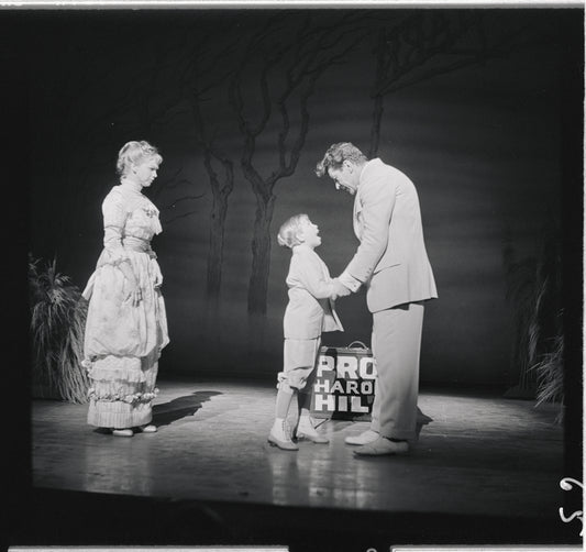 Barbara Cook, Eddie Hodges and Robert Preston in the stage production The Music Man