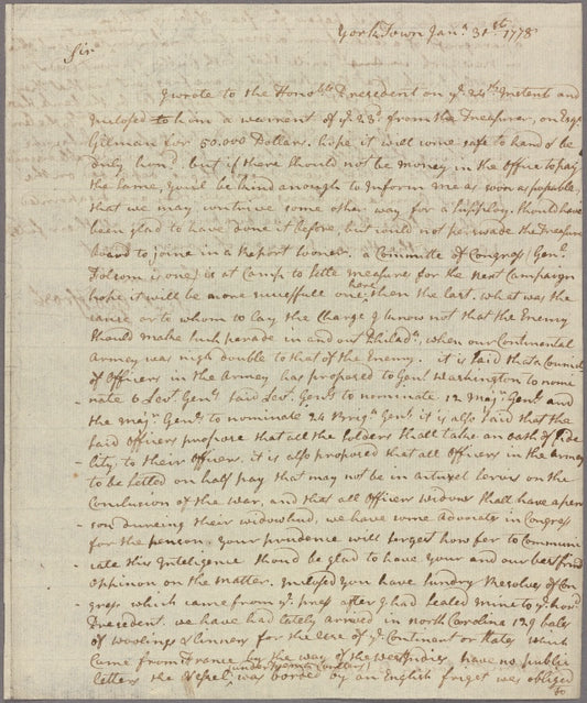 Letter to Josiah Bartlett
