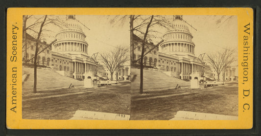 Capitol building under construction.