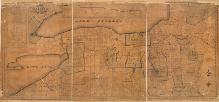 Map of the western part of the state of New York , 1823