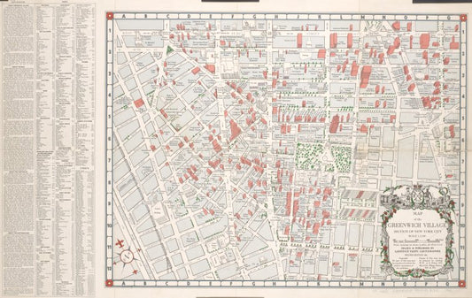 Map of the Greenwich Village section of New York City