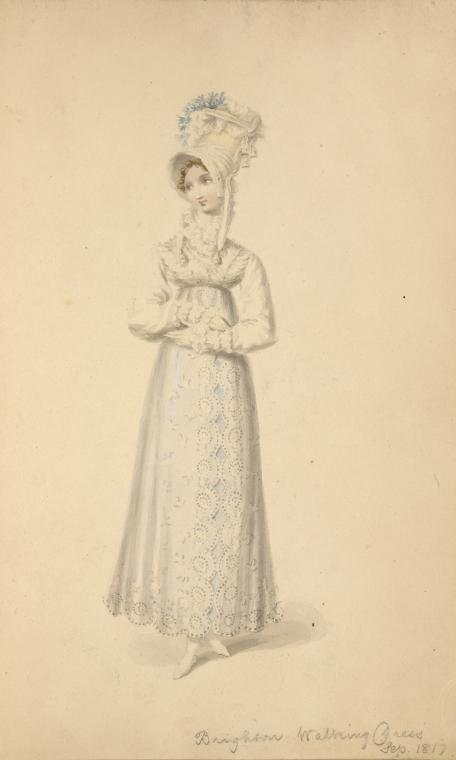 Brighton walking dress, September 1817.
